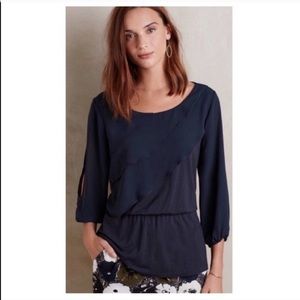 Anthropologie | Deletta Tiered Ruffled Peplum Top